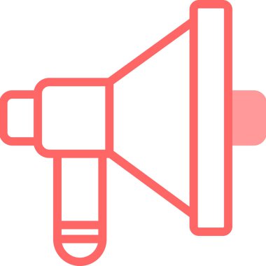 Megafon. Web simgesi vektör illüstrasyonu