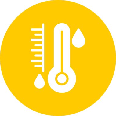 Sıcaklık termometre simgesi. Web için basit ısı termometre vektör simgeleri çizimi.