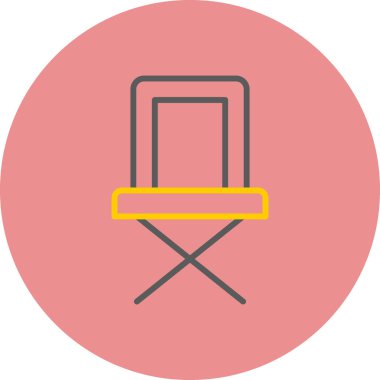 Sandalye simgesinin vektör illüstrasyonu