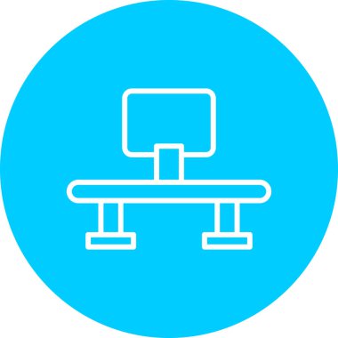 Yedek kulübesinde. Web için basit mobilya vektör simgeleri çizimi