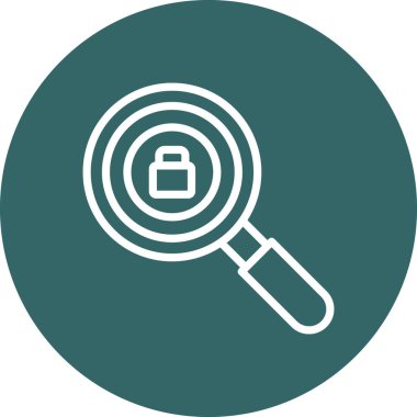 Benzersiz arama simgesi vektör illüstrasyonu