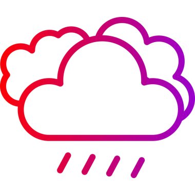 Bir bulut simgesinin vektör illüstrasyonu