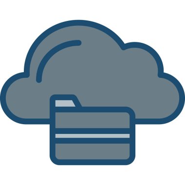 bulut hesaplama vektörü simgesi