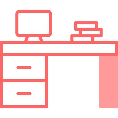 Ofis. Web simgesi basit illüstrasyon