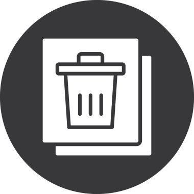 Çöp kutusu simgesi. Web tasarımı için çöp kutusu simgelerinin özet çizimi