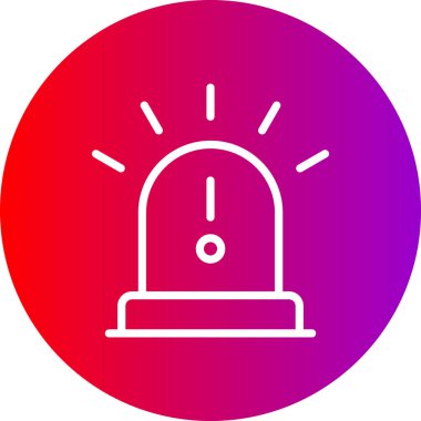 Yuvarlak işareti olan bir dairenin kırmızı daire simgesinin vektör çizimi