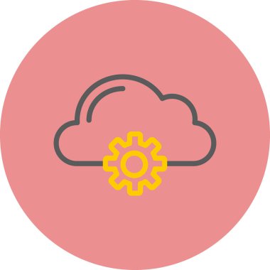 Bulut. Web simgesi basit illüstrasyon