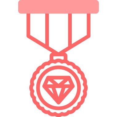 Madalya ikonu, modern tasarım illüstrasyonu