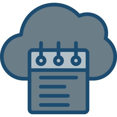 bulut hesaplama simgesi, vektör illüstrasyonu