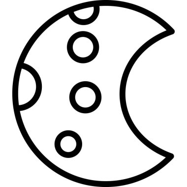 Ay. Web simgesi basit illüstrasyon