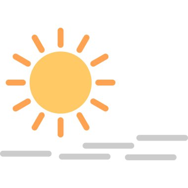 Hava durumu web simgesi. Vektör çizim