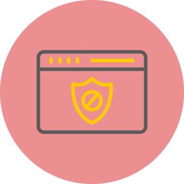 Tarayıcı. Web simgesi basit illüstrasyon