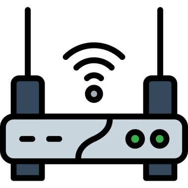 Kablosuz. Web simgesi basit illüstrasyon