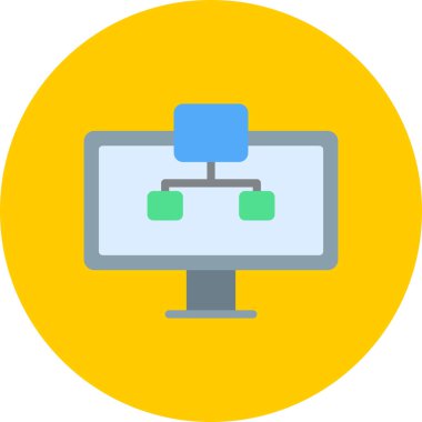 Web sunucu vektör simgesi. Basit tasarım        