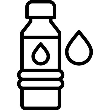 su şişesi ikonu vektör ana hatları çizimi