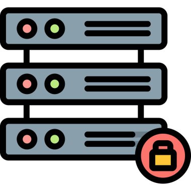 sunucu veritabanı veri simgesi - taslak biçimi