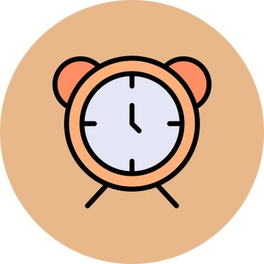 Saat. Web simgesi basit illüstrasyon