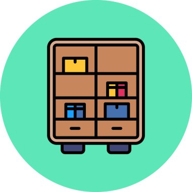 mobilya ikonu vektör illüstrasyonu