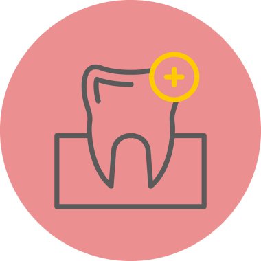 Diş Modern ikon vektör illüstrasyonu