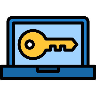 kilit anahtarı simgesi. Düz dizayn. vektör illüstrasyonu.