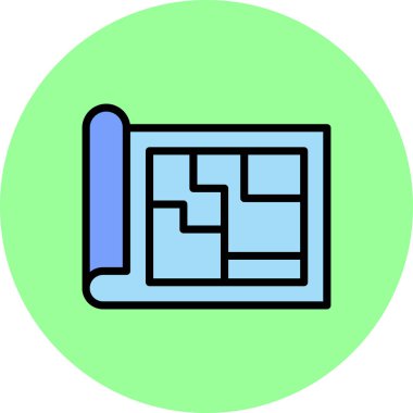 harita simgesi modern vektör illüstrasyonu