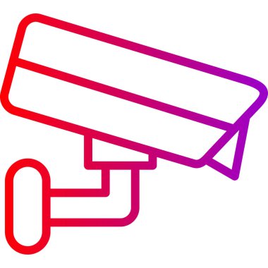 Kapalı devre kamera simgesi. Web için cctv vektör simgelerinin özet çizimi