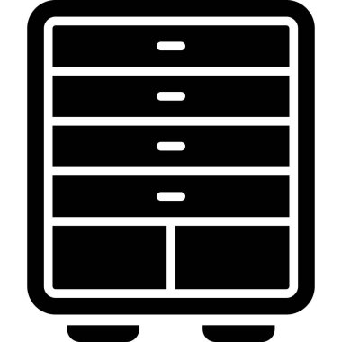 Mobilya kabinesinin iç simgesi taslak biçiminde