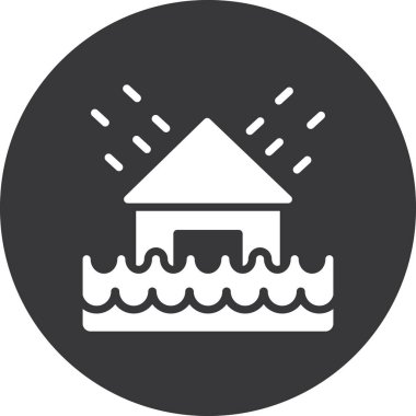 Modern yapı simgesinin vektör illüstrasyonu