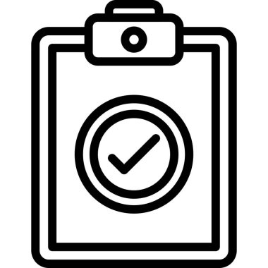 İşaretleme simgesi vektör illüstrasyonunu kontrol et