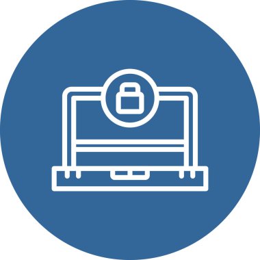 Dizüstü bilgisayar simgesi vektör çizimi