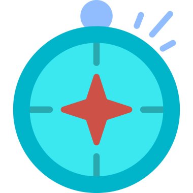 Pusula. Web simgesi basit illüstrasyon