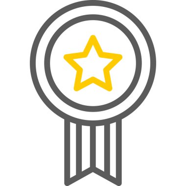 Madalya. Web simgesi basit illüstrasyon