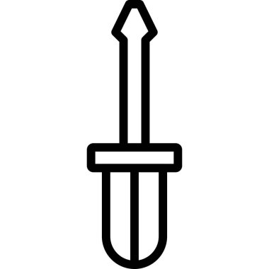 Kılıç simgesi. ağ için kılıç simgesi vektör simgelerinin özet çizimi