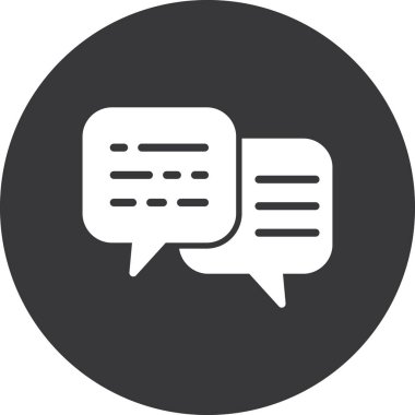 baloncuk sohbet iletişim simgesi ana hat biçiminde