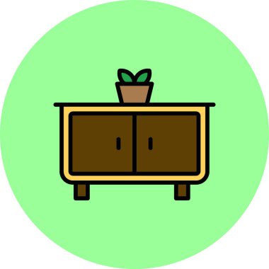 Bitki simgesinin vektör illüstrasyonu