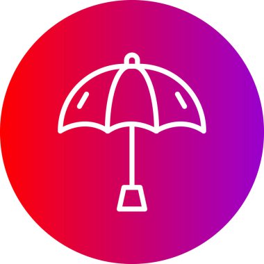 şemsiye simgesi vektör illüstrasyonu