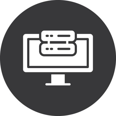 Dizüstü bilgisayar simgesi vektör çizimi