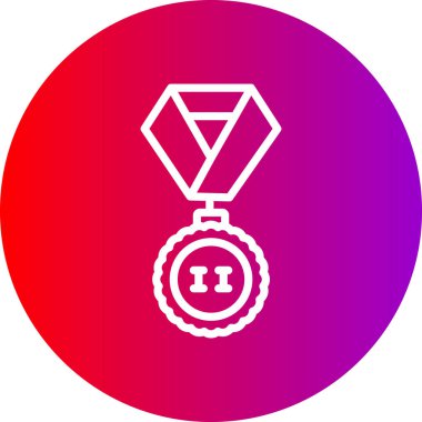 Madalya. Web simgesi basit illüstrasyon