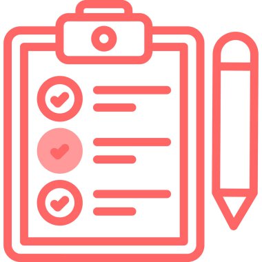 Kontrol listesi simgesi vektör illüstrasyonu