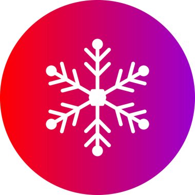Kar Tanesi simgesi, vektör illüstrasyonu