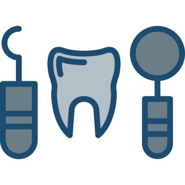 Diş Bakımı düz simgesi