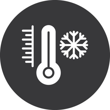 Sıcaklık düz vektör simgesi