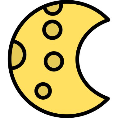 Ay ışığı. Web simgesi basit illüstrasyon