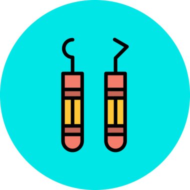 Şırıngalar. Web simgesi basit illüstrasyon