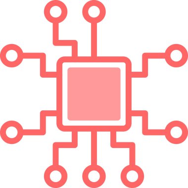 İşlemci. Web simgesi basit illüstrasyon