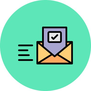 E-posta. Web simgesi basit illüstrasyon