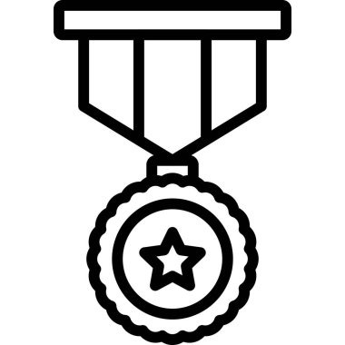 Madalya. Web simgesi basit illüstrasyon