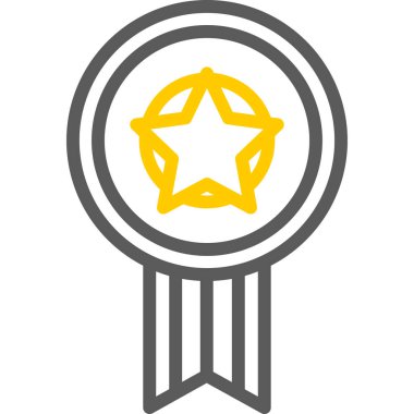 Madalya. Web simgesi basit illüstrasyon