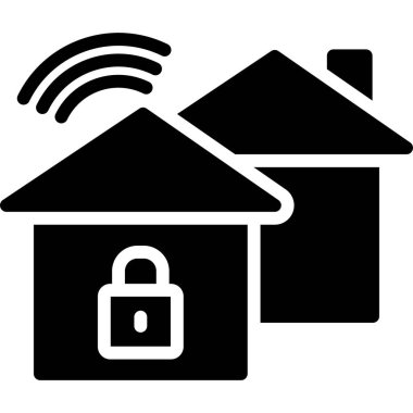 ev güvenliği simgesi vektör illüstrasyonu