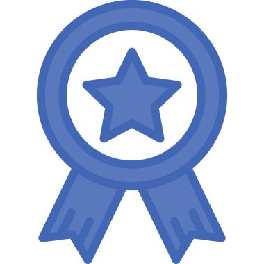 Rozet simgesi, vektör illüstrasyonu